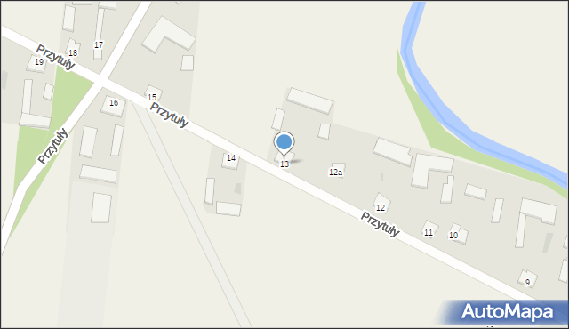 Przytuły, Przytuły, 13, mapa Przytuły