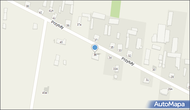 Przytuły, Przytuły, 36, mapa Przytuły