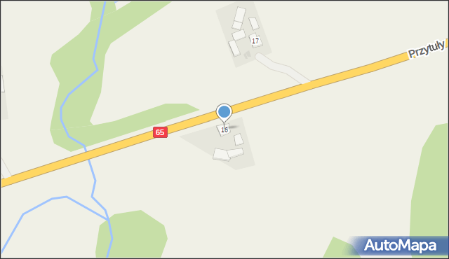 Przytuły, Przytuły, 16, mapa Przytuły