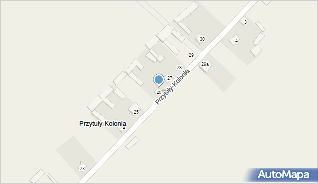 Przytuły-Kolonia, Przytuły-Kolonia, 26, mapa Przytuły-Kolonia