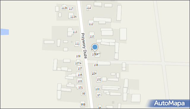 Przywory Duże, Przywory Duże, 108A, mapa Przywory Duże