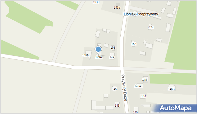 Przywory Duże, Przywory Duże, 149A, mapa Przywory Duże