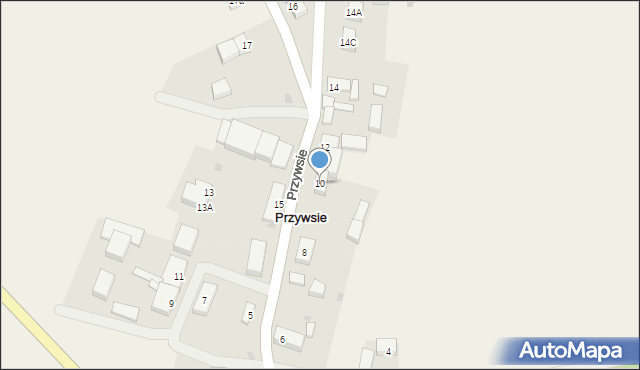 Przywsie, Przywsie, 10, mapa Przywsie