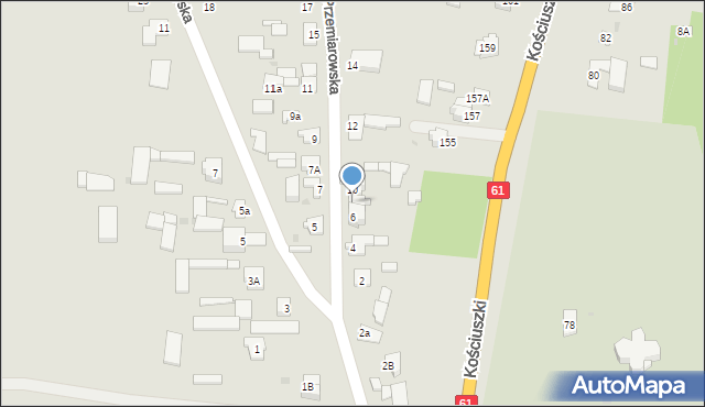 Pułtusk, Przemiarowska, 8a, mapa Pułtusk