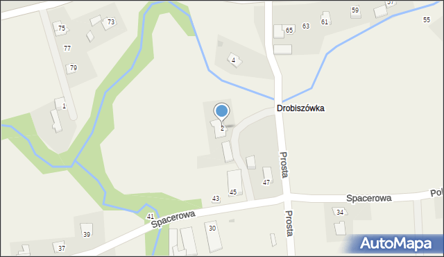 Puńców, Prosta, 2, mapa Puńców