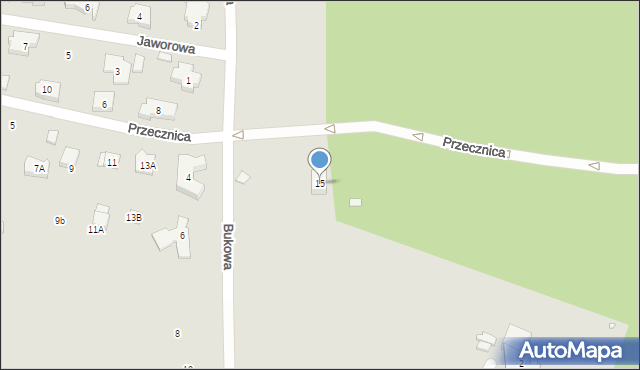 Puszczykowo, Przecznica, 15, mapa Puszczykowo