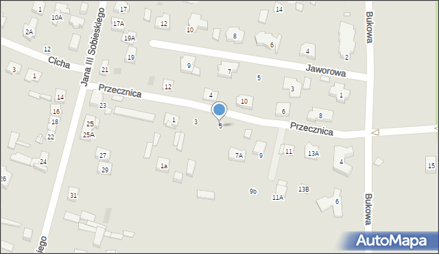 Puszczykowo, Przecznica, 5, mapa Puszczykowo