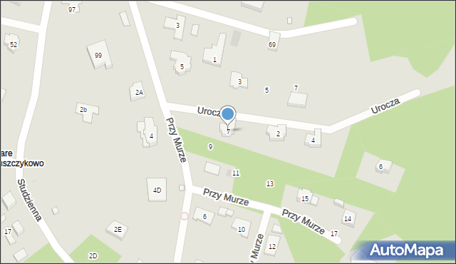 Puszczykowo, Przy Murze, 7, mapa Puszczykowo