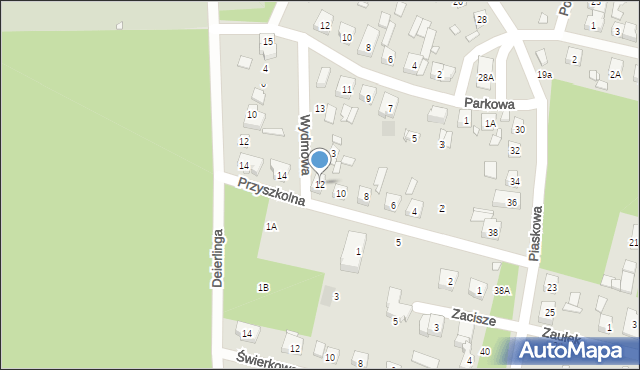 Puszczykowo, Przyszkolna, 12, mapa Puszczykowo