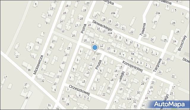 Pyzdry, Prusa, 9, mapa Pyzdry