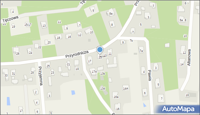 Rąbień AB, Przyrodnicza, 15, mapa Rąbień AB