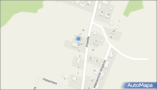 Raciborowice, Prawda, 13, mapa Raciborowice