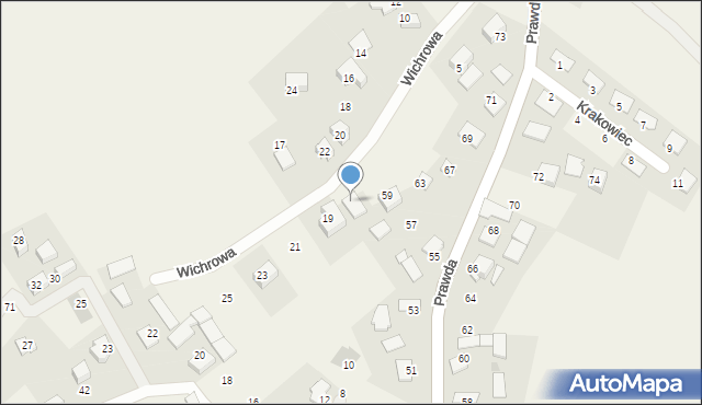 Raciborowice, Prawda, 61a, mapa Raciborowice