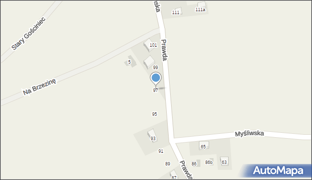 Raciborowice, Prawda, 97, mapa Raciborowice