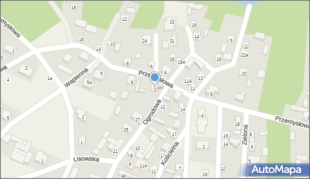 Raciszyn, Przemysłowa, 1, mapa Raciszyn