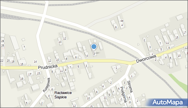 Racławice Śląskie, Prudnicka, 2, mapa Racławice Śląskie