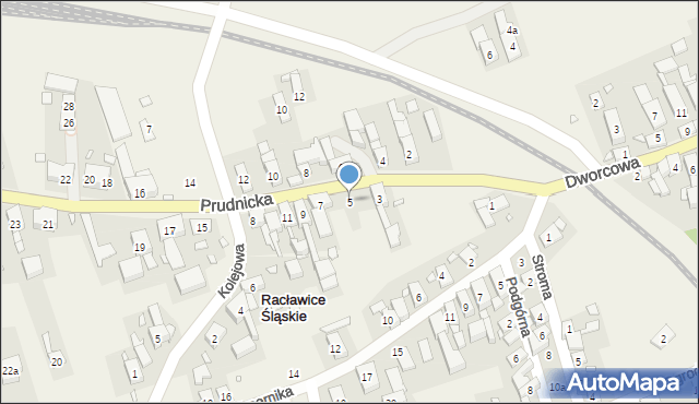 Racławice Śląskie, Prudnicka, 5, mapa Racławice Śląskie