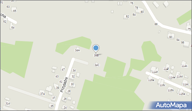 Radlin, Przyjaźni, 34B, mapa Radlin