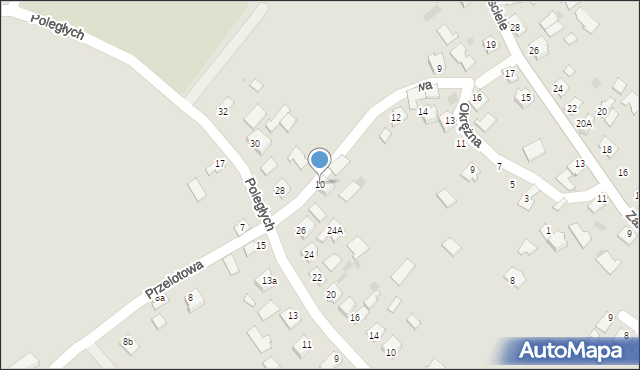 Radłów, Przelotowa, 10, mapa Radłów