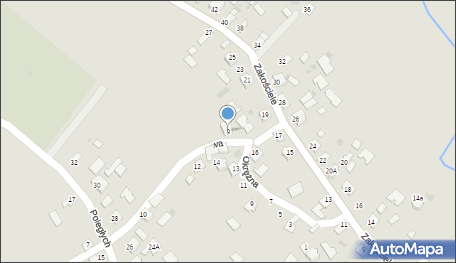 Radłów, Przelotowa, 9, mapa Radłów