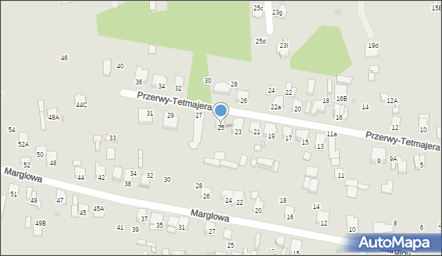 Radom, Przerwy-Tetmajera Kazimierza, 25, mapa Radomia