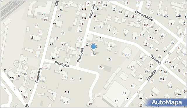 Radom, Promyka Kazimierza, 10d, mapa Radomia