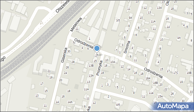 Radom, Promyka Kazimierza, 17, mapa Radomia