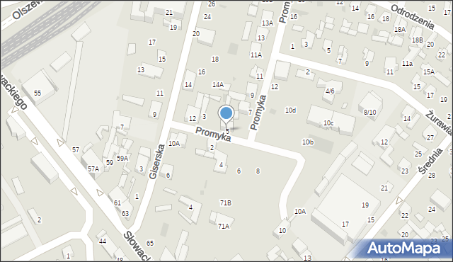 Radom, Promyka Kazimierza, 5, mapa Radomia