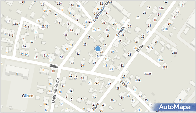 Radom, Prosta, 24, mapa Radomia