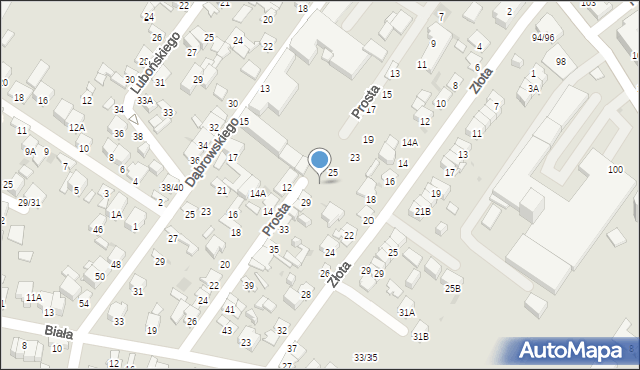 Radom, Prosta, 27, mapa Radomia