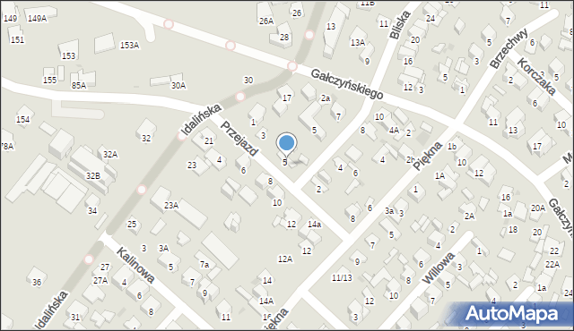 Radom, Przejazd, 5B, mapa Radomia