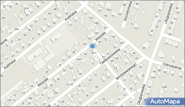 Radom, Przelotna, 4, mapa Radomia