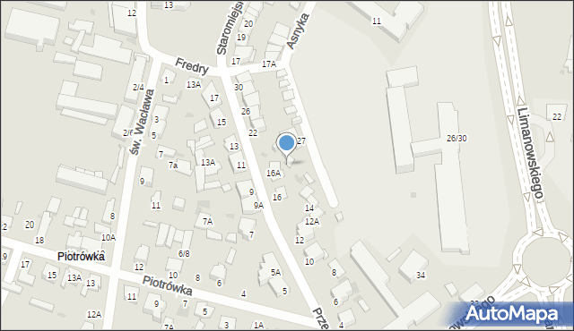 Radom, Przechodnia, 20, mapa Radomia