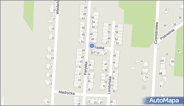 Radom, Praska, 23, mapa Radomia