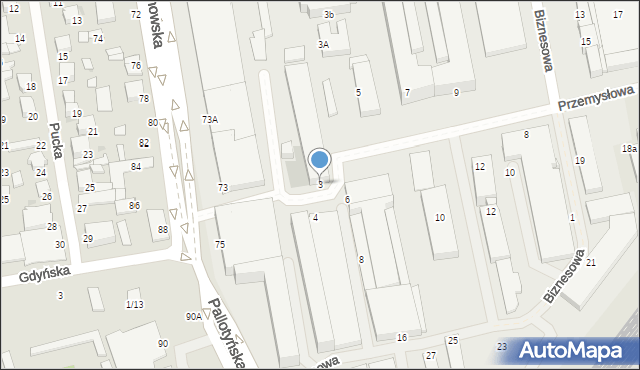 Radom, Przemysłowa, 3, mapa Radomia