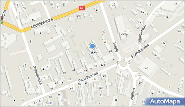 Radomsko, Przedborska, 33C, mapa Radomsko