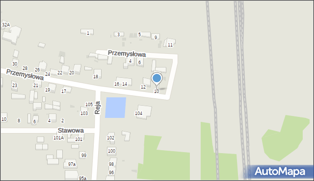 Radomsko, Przemysłowa, 8, mapa Radomsko