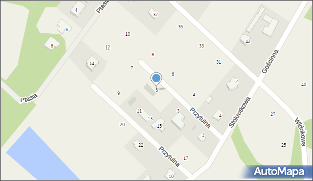 Radonie, Przytulna, 5, mapa Radonie