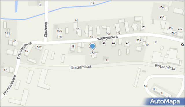 Radwanice, Przemysłowa, 46a, mapa Radwanice