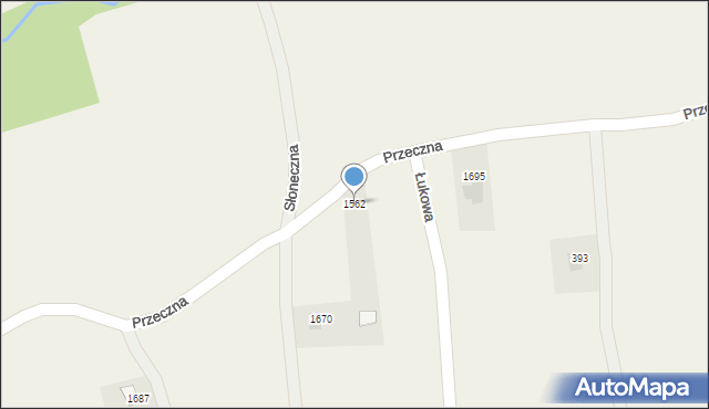 Radziechowy, Przeczna, 1562, mapa Radziechowy