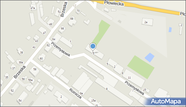 Radziejów, Przemysłowa, 3, mapa Radziejów