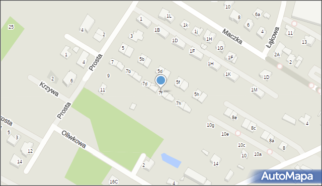 Radzymin, Prosta, 7f, mapa Radzymin