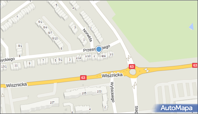 Radzyń Podlaski, Przesmyckiego Zenona, 1/6, mapa Radzyń Podlaski