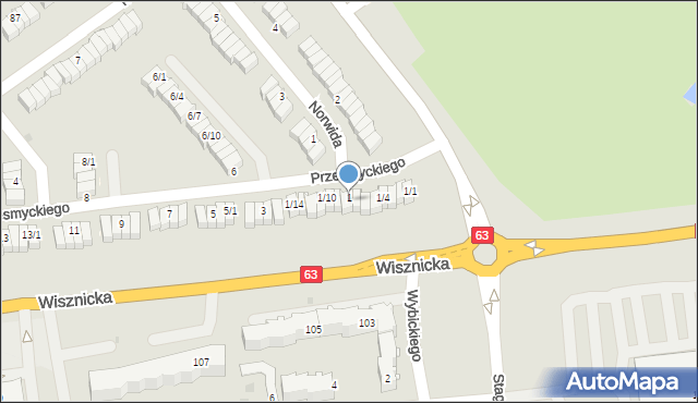 Radzyń Podlaski, Przesmyckiego Zenona, 1/8, mapa Radzyń Podlaski