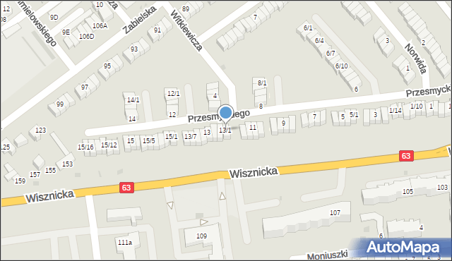 Radzyń Podlaski, Przesmyckiego Zenona, 13/1, mapa Radzyń Podlaski