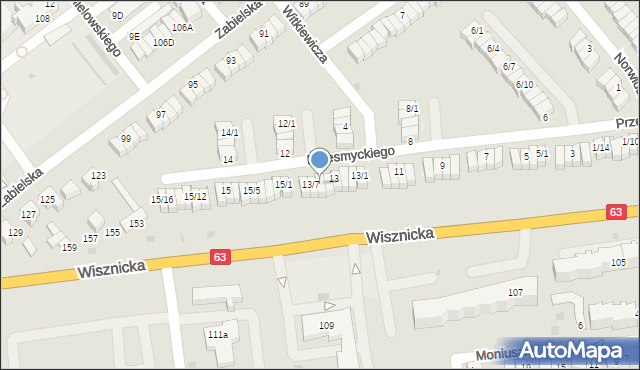 Radzyń Podlaski, Przesmyckiego Zenona, 13/6, mapa Radzyń Podlaski