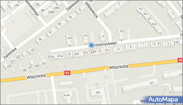 Radzyń Podlaski, Przesmyckiego Zenona, 13/8, mapa Radzyń Podlaski