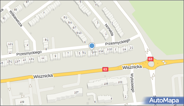 Radzyń Podlaski, Przesmyckiego Zenona, 3/3, mapa Radzyń Podlaski