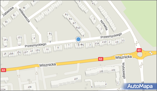 Radzyń Podlaski, Przesmyckiego Zenona, 5/3, mapa Radzyń Podlaski