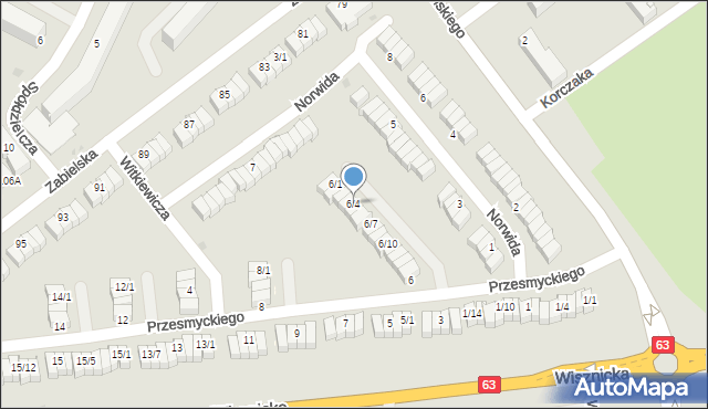 Radzyń Podlaski, Przesmyckiego Zenona, 6/4, mapa Radzyń Podlaski